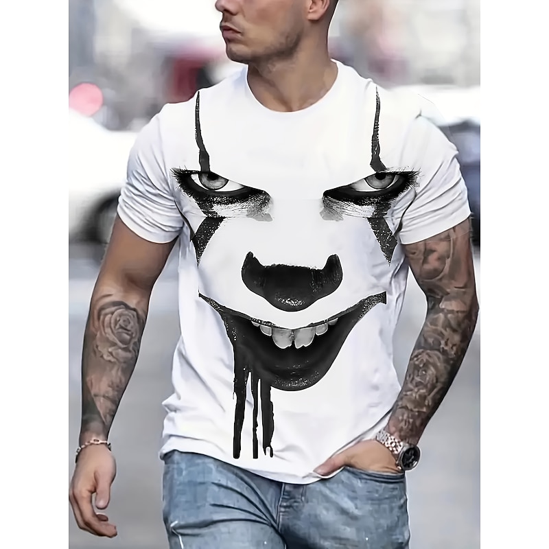 Funny Art the Clown T-shirt Print Funny Street Style For Men's Adults' 3D Print3