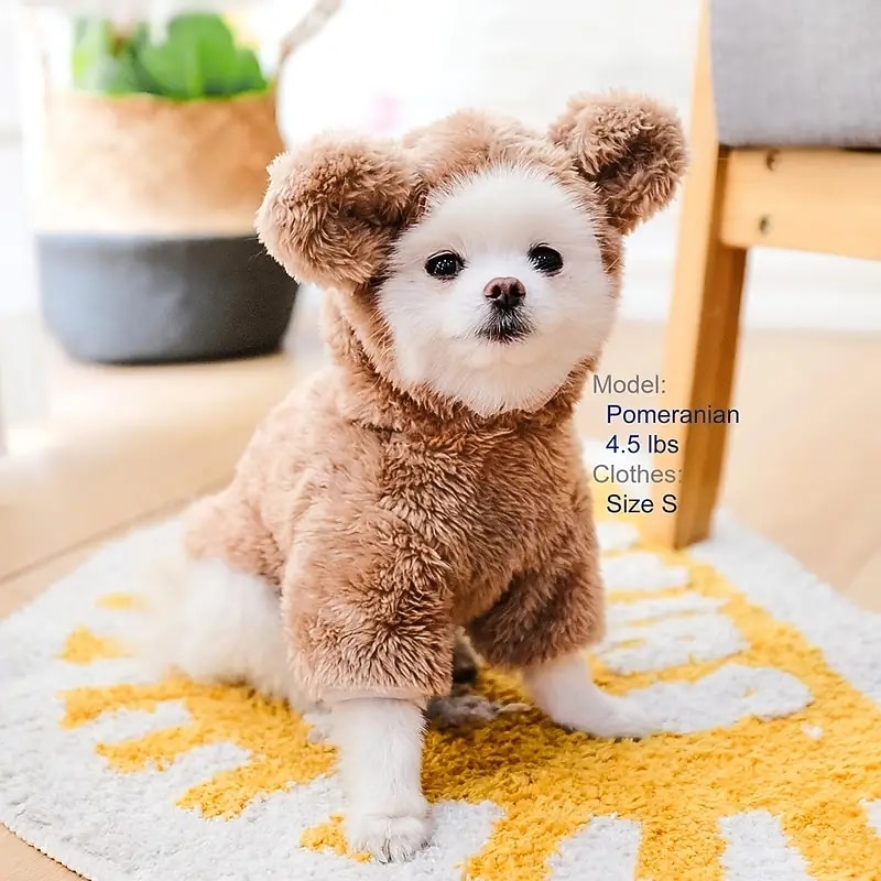 Dog Cat Coat Jacket Cute Casual Winter Warm Breathable Soft Washable Comfortable Christmas Outdoor Casual Daily Dog Clothing for Bichon Frise Pomeranian Baby Pet Papillon Small4