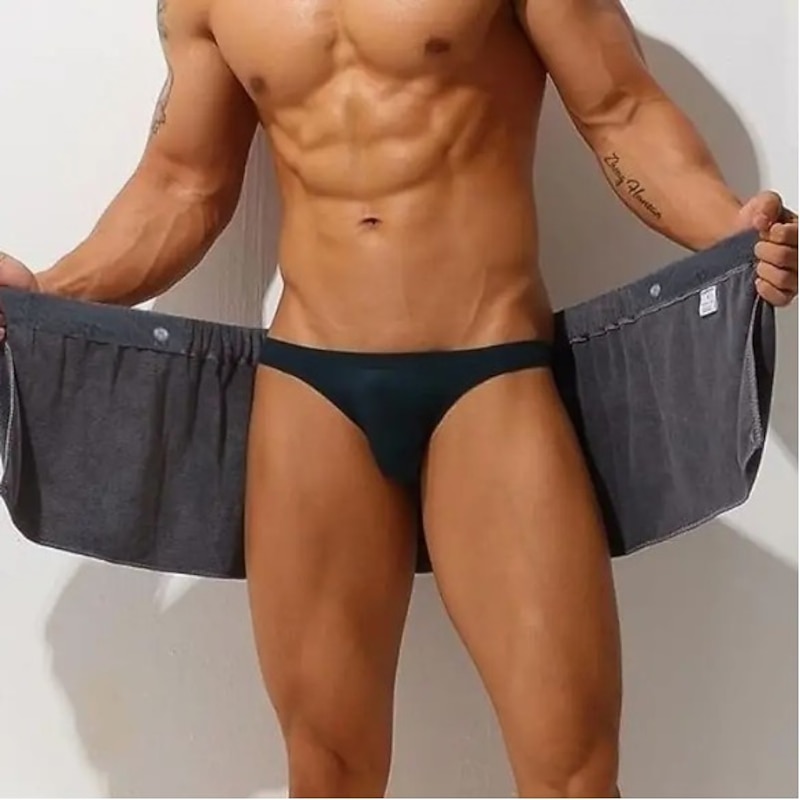 Men Soft Wearable Bath Towel Short Pants Soft Mircofiber Swimming Beach Quick Dry Towel Blanket4