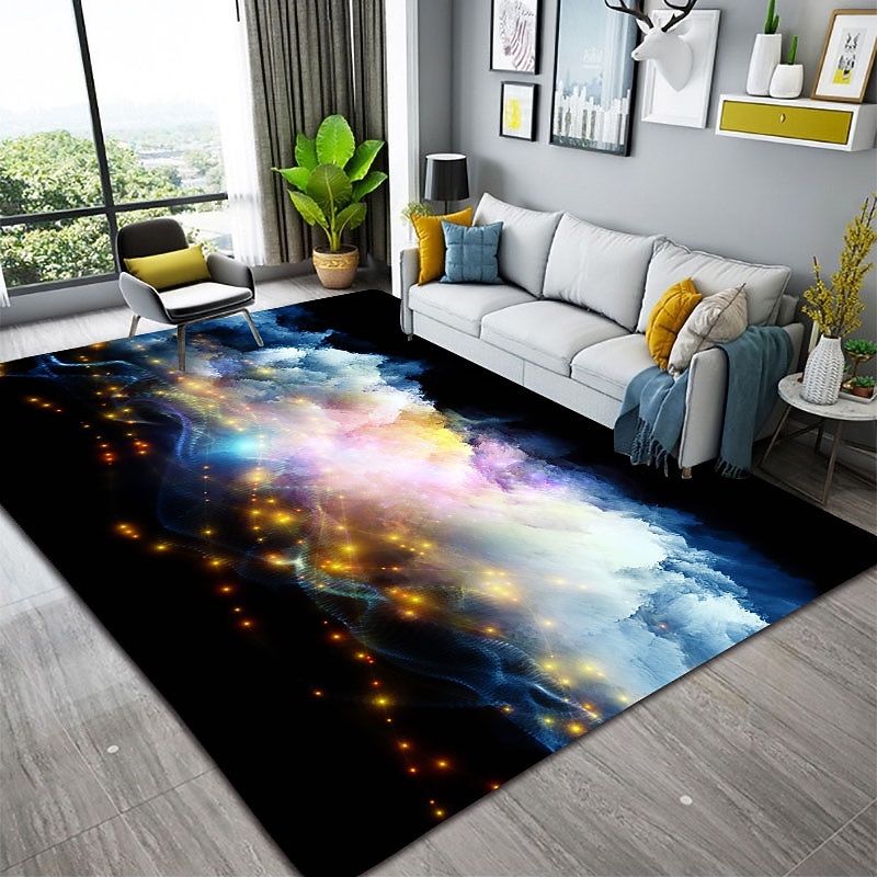 Galaxy Star Area Rug Rug for Livingroom Non Slip Floor Mat Bedside Livingroom Bedroom Indoor Outdoor2