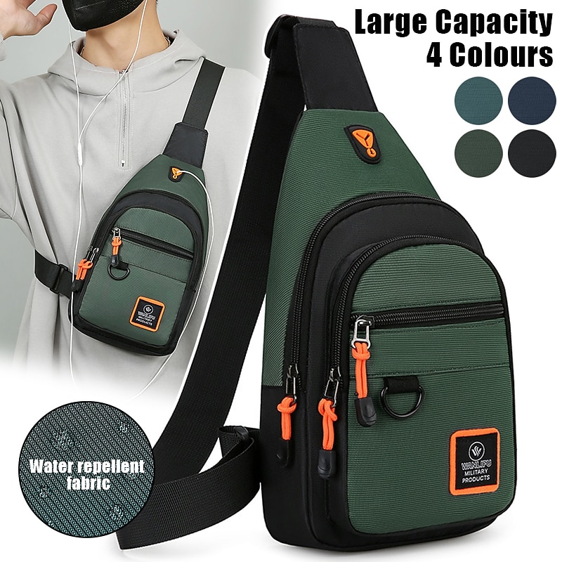 Water Repellent Sling Backpack with Large Capacity – Stylish and Durable Crossbody Bag in 4 Colors for School, Work, or Outdoor Activities