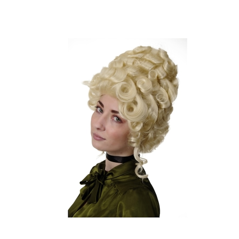 Lady Wig Theatre historic Renaissance Baroque Rococo Beehive Marie Antoinette platinumblond Halloween Wigs3
