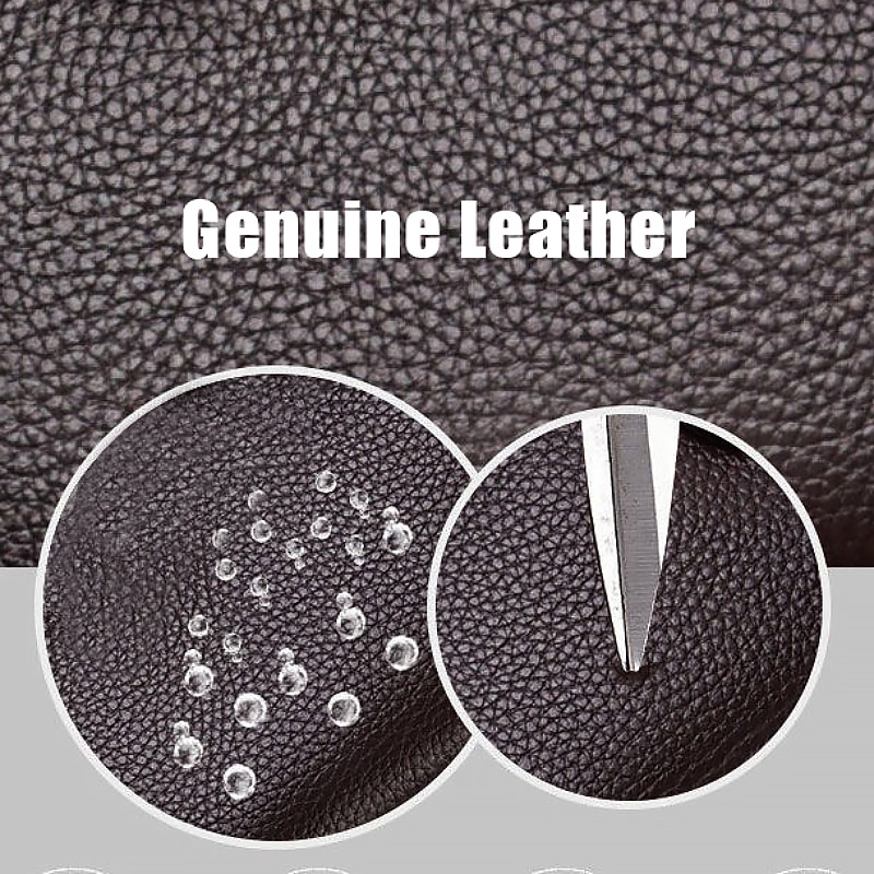 Men's Black Leather Waist Bag with Multiple Zippered Pockets - Stylish and Functional Fanny Pack for Travel and Everyday Use2