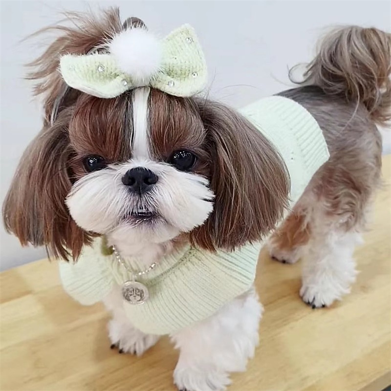 Dog Cat Sweater Jumper Party Casual Winter Breathable Soft Washable Comfortable Outdoor Casual Daily Dog Clothing for Bichon Frise Pomeranian Baby Pet Papillon Small2