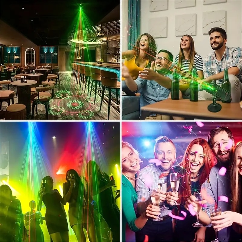 Party Lights Dj Disco Lights Strobe Stage Light Sound Activated Multiple Patterns Projector With Remote Control For Parties Bar Birthday Wedding Holiday Event Live Show Xmas Decorations Lights3