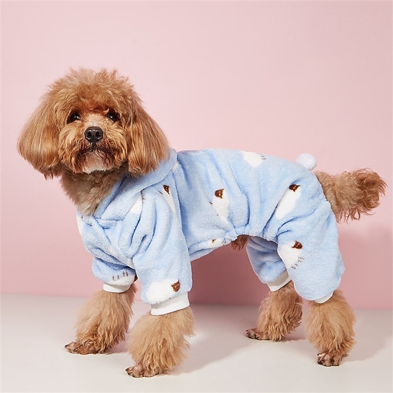Dog Cat Pajamas Adorable Casual Winter Warm Breathable Soft Washable Comfortable Outdoor Casual Daily Dog Clothing for Bichon Frise Pomeranian Baby Pet Papillon Small3