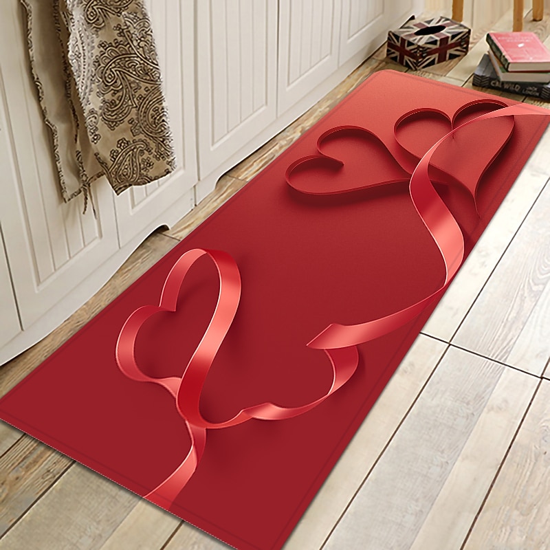 Wedding Heart Area Rug Kitchen Mat Non-Slip Oil Proof Floor Mat Rug Indoor Outdoor Mat Bedroom Decor Bathroom Mat Entrance Rug Door Mat4