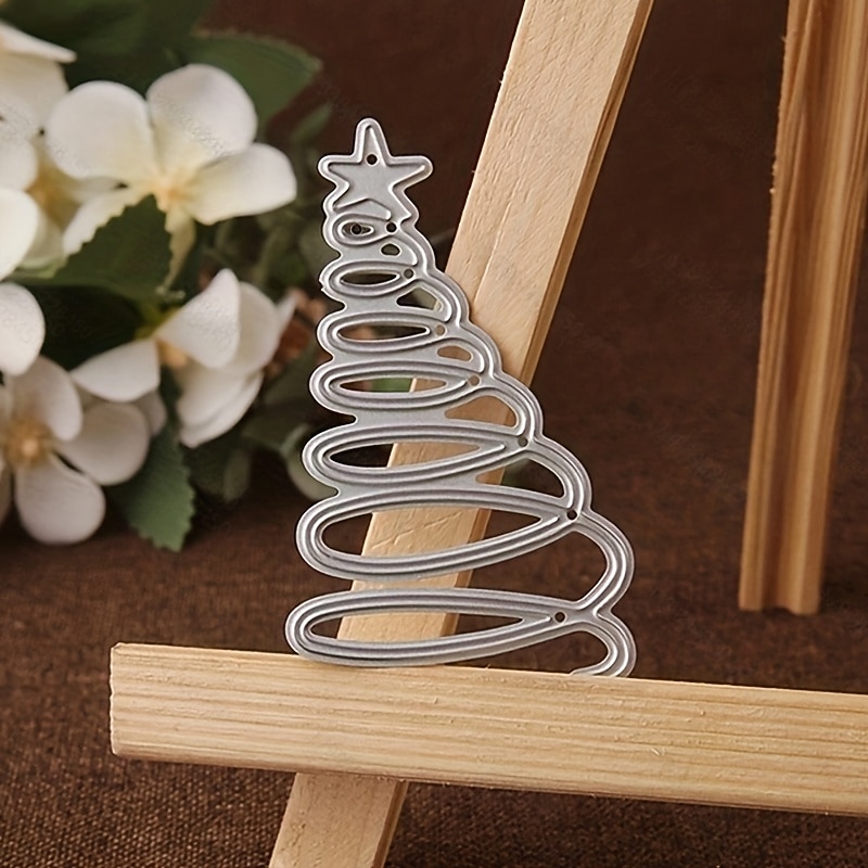 1pc Christmas Tree Metal Cutting Dies For Card Making Happy New Year Decoration Embossing Stencils Die Cuts DIY Scrapbooking Supplies4