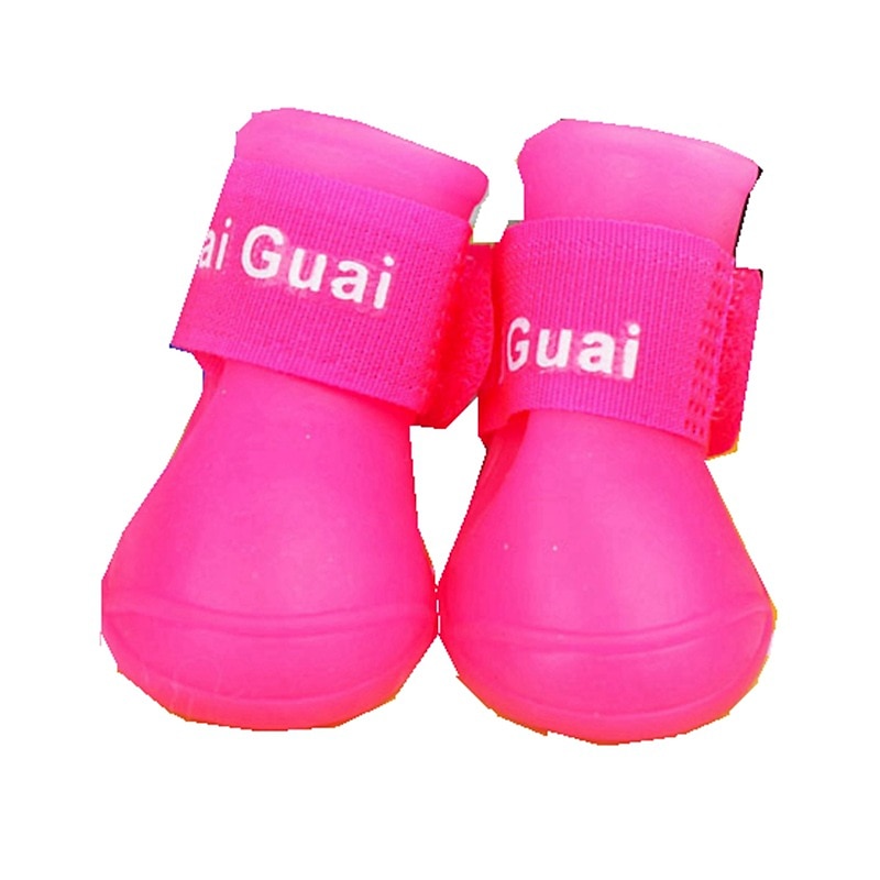 Candy Rubber Dog Shoes Pet Rain Shoes Waterproof Spring/Summer New Anti slip Pet Rain Shoes4