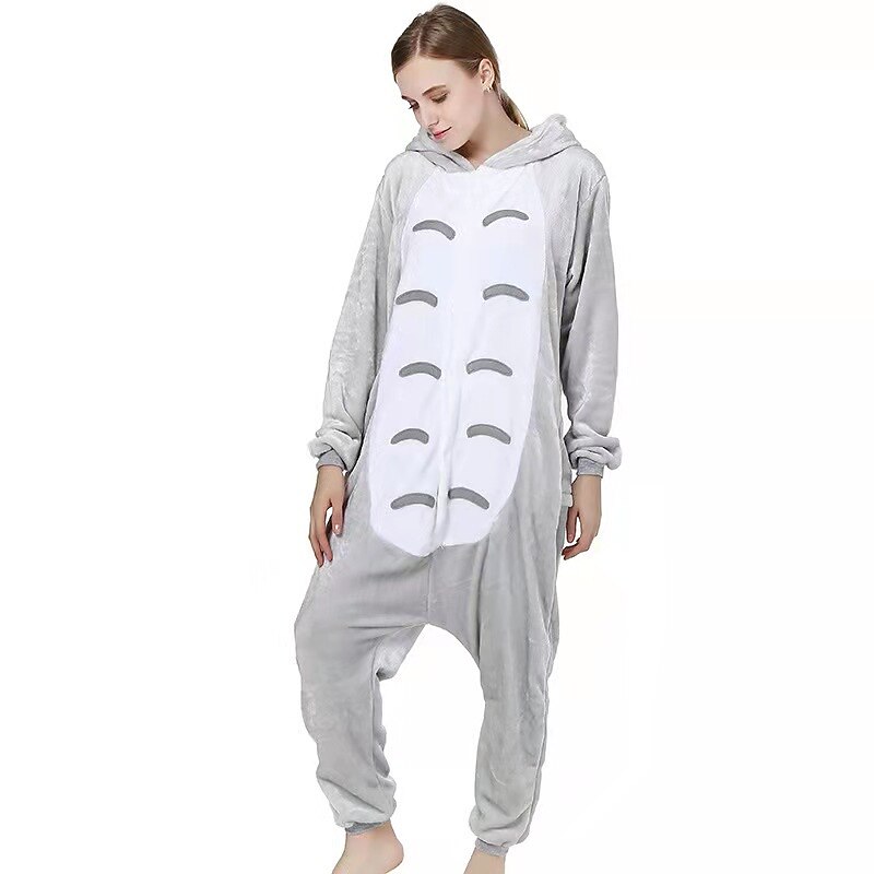 Adults' Animal Nightwear Onesie Costume Carnival Costume Cartoon Onesie Pajamas Kigurumi Pajamas Funny Costume For Men and Women Christmas Carnival Cartoon2