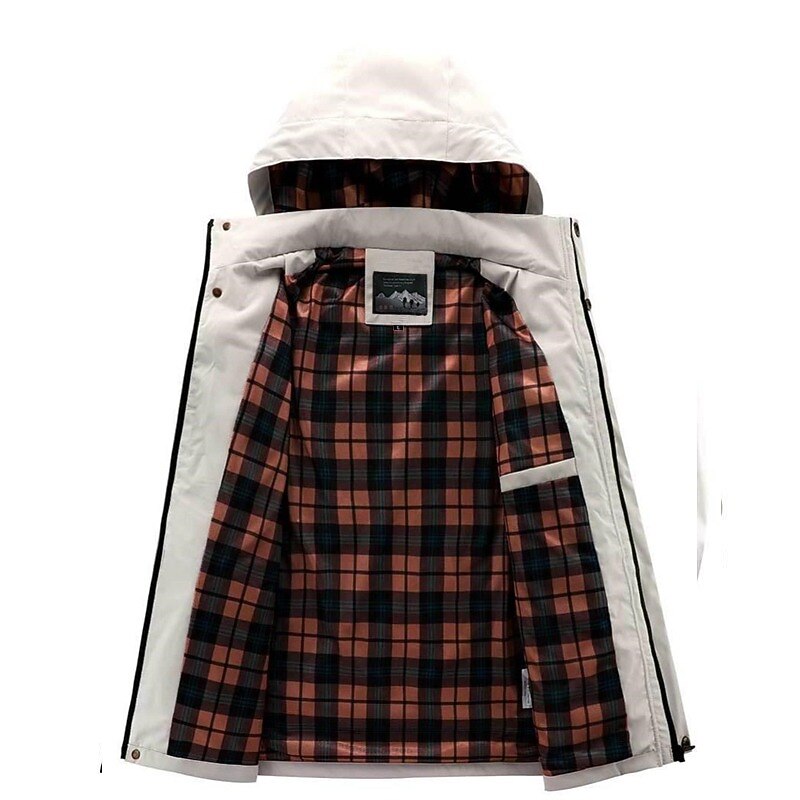 Men's Winter Jacket Casual Jacket Outdoor Daily Wear Windproof Warm Pocket Fall Winter Letter Fashion Streetwear Hooded Regular Black White Wine Army Green Jacket4