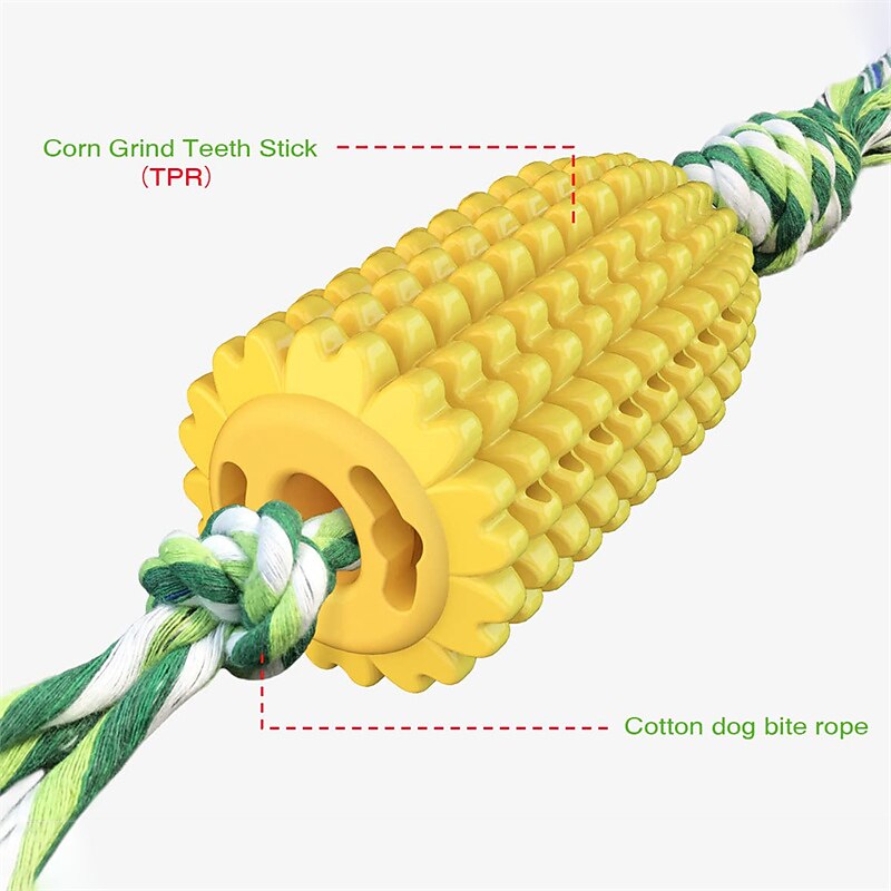Dog Chew Toys for Aggressive Chewers Indestructible Tough Durable Squeaky Interactive Dog Toys Puppy Teeth Chew Corn Stick Toy for Small Meduium Large Breed4