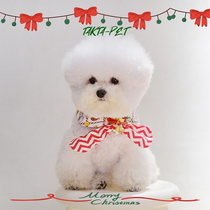 Dog Cat Dog Scarf Dog Bandana Fashion Party Breathable Soft Washable Comfortable Christmas Halloween Christmas Outdoor Casual Daily Dog Clothing for Bichon Frise Pomeranian Baby Pet Papillon Small