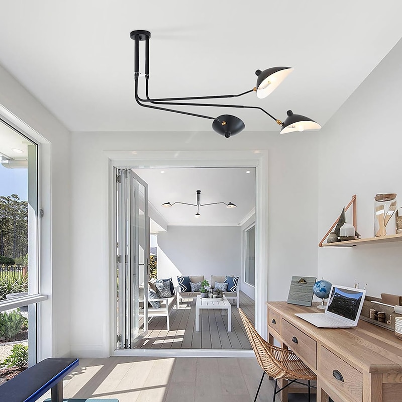 Chandelier Lighting Mid Century Modern Ceiling Light 3/6 Arms Light Fixture Large Chandeliers3