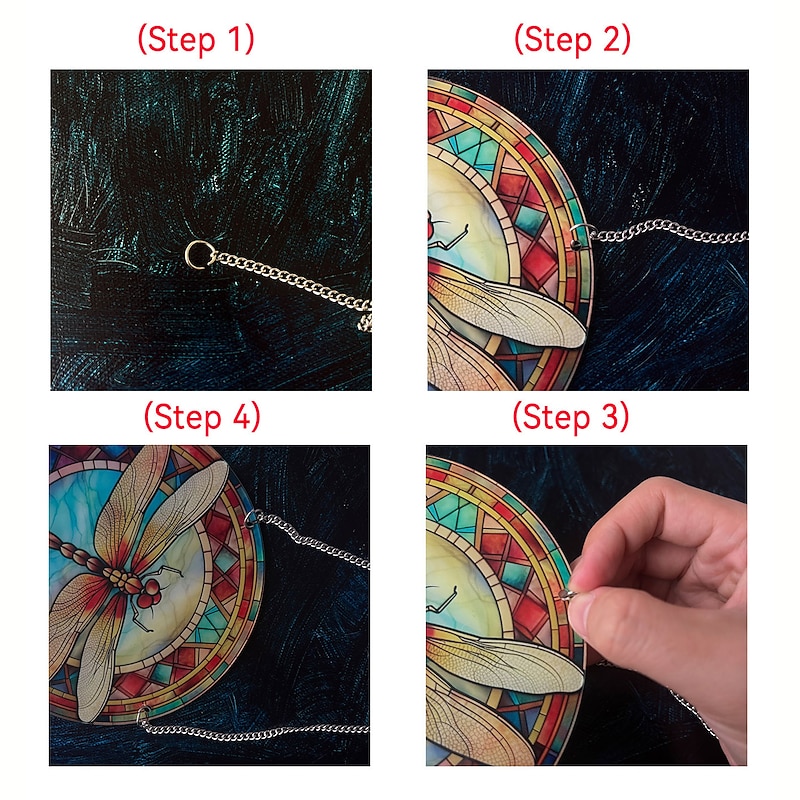 Sunflower Stained Suncatcher Window Hanging, Dog Cat Home Window Decor Suncatcher Birthday Gifts For Women,Mom,Teacher Wreath Sign, Christmas Xmas Decor Gift3