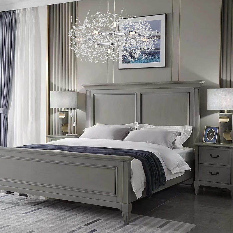 Fireworks Crystal Chandelier Modern, Sputnik Dandelion Chandelier, 60/80 Chrome Pendant Lighting for Restaurant Stairs Kitchen Dining Room Bedroom Living Room4