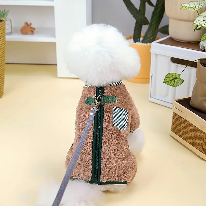 Dog Cat Coat Jacket Party Sports & Outdoors Winter Warm Breathable Soft Washable Comfortable Christmas Outdoor Casual Daily Dog Clothing for Bichon Frise Pomeranian Baby Pet Papillon Small