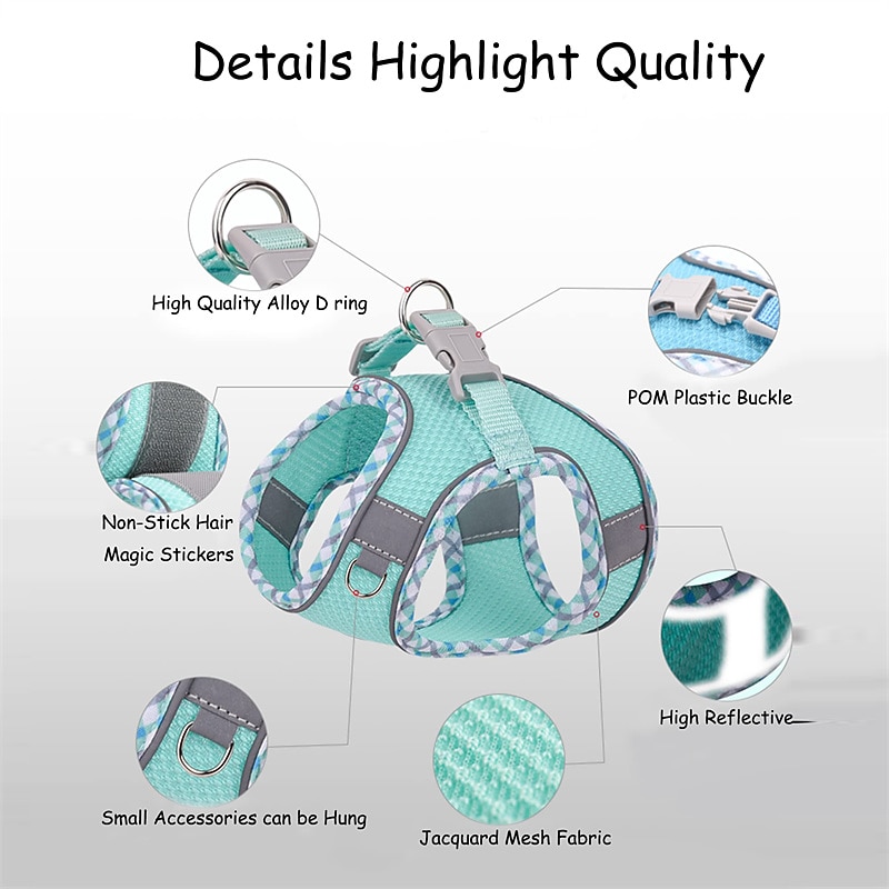 Dog Harness for Small Medium Dogs No Pull Puppy Harness and Leash Set Easy Walk Dog Harness for Walking Running Training Small Dog Harness Medium Dog Harness