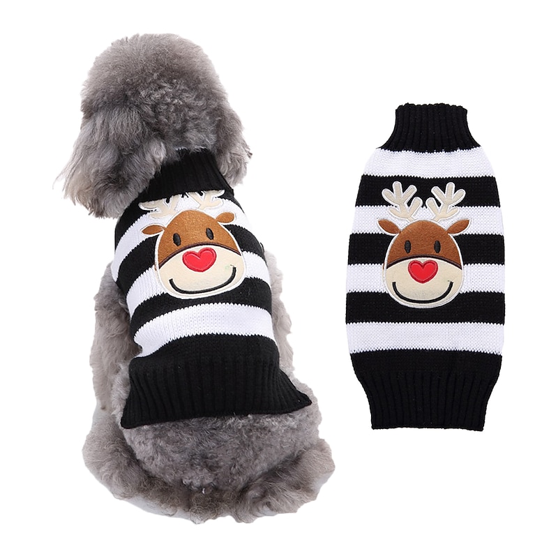 dog ugly sweater Pet Dog Clothes Autumn and Winter Bears Teddy Large Dog Labrador Gold Christmas Dog Sweater4