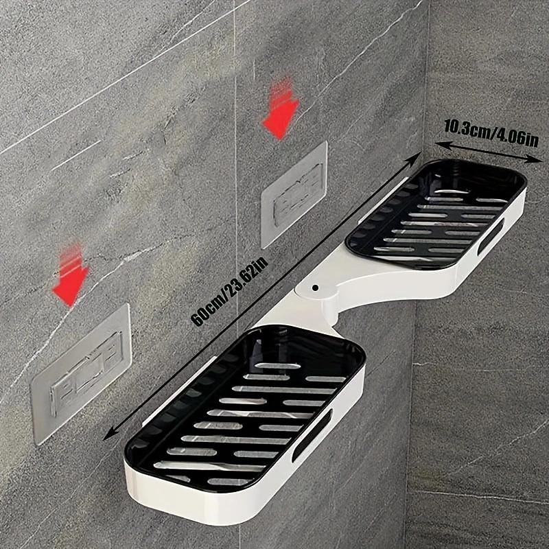 Maximize Your Bathroom Storage with This Wall-Mounted Plastic Shelf Rack4