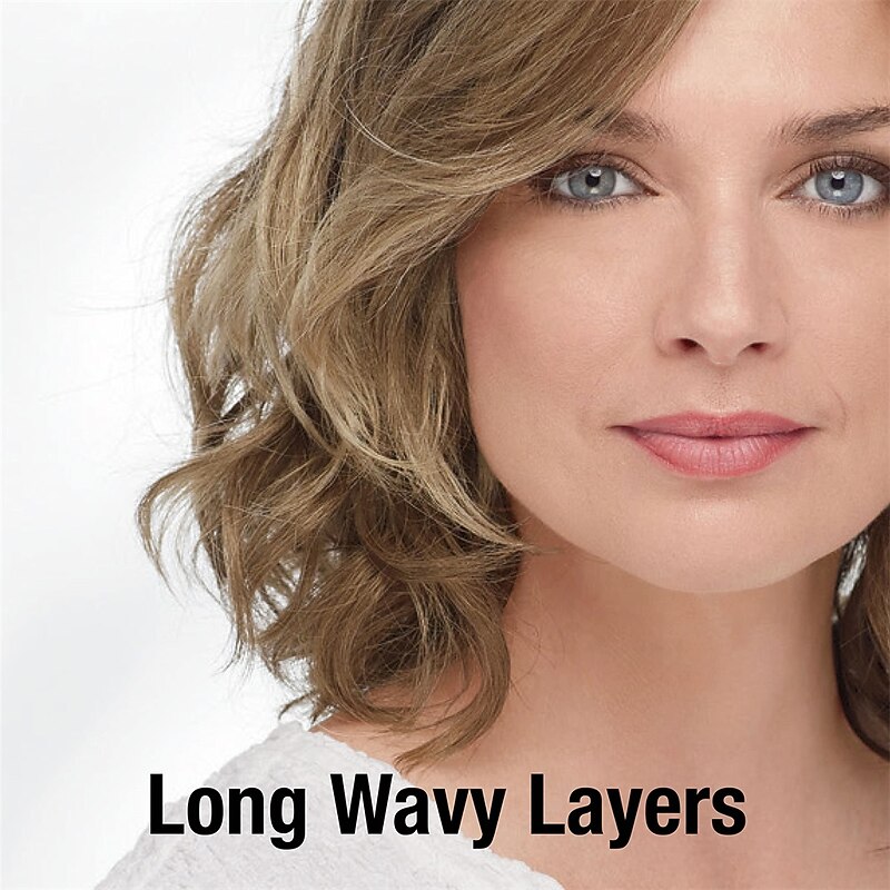 Rosalie Wig by Paula Young - Fabulous Mid-Length Wig with Swept Bang and Tousled Curls / Multi-Tonal Shades of Blonde, Silver, Brown and Red3