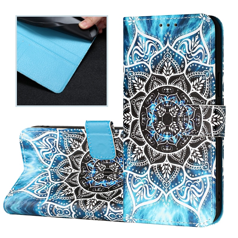 Phone Case For Samsung Galaxy S25 S24 S23 S23 FE S22 S21 Ultra Plus A14 A34 A54 A13 Back Cover Wallet Case with Stand Holder Magnetic with Wrist Strap Retro TPU PU Leather3