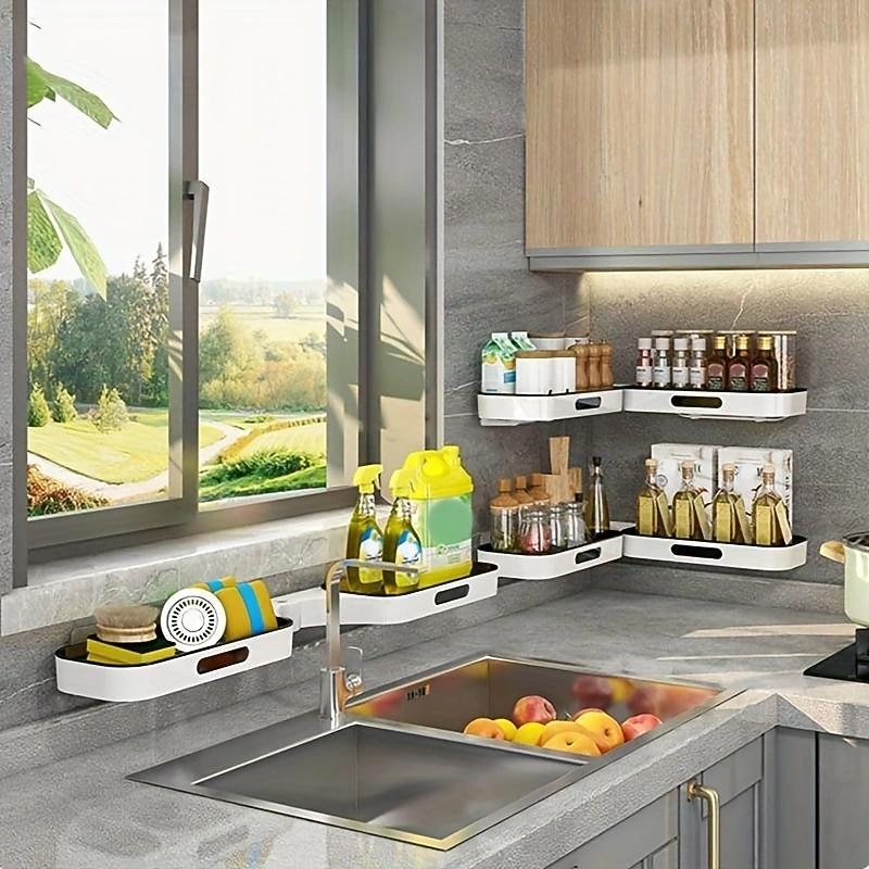 Maximize Your Bathroom Storage with This Wall-Mounted Plastic Shelf Rack3