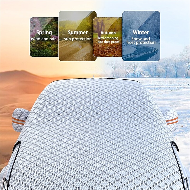 Starfire Car Snow Cover Front Windshield Snow Cover Anti-Freeze Cover Anti-Frost Cover Hood Thickened Winter Car Clothing Cloth2