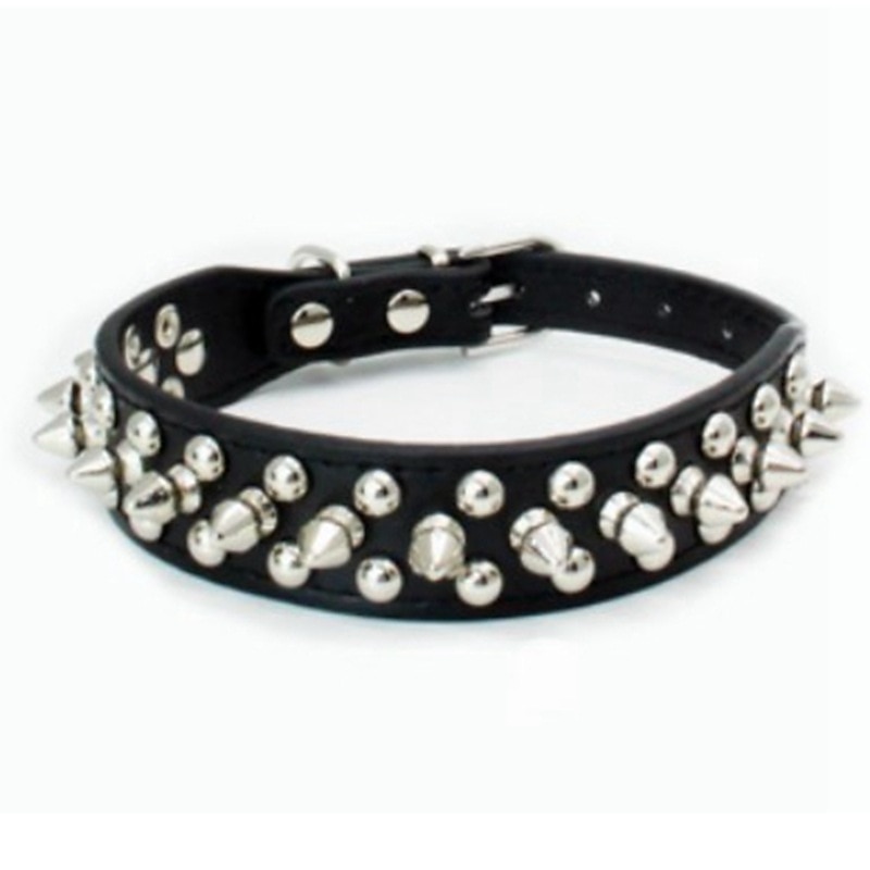 New Super Cool Willow Nail Dog Collar Pet Supplies Punk Round Head Nail Anti Bite Pet Collar4