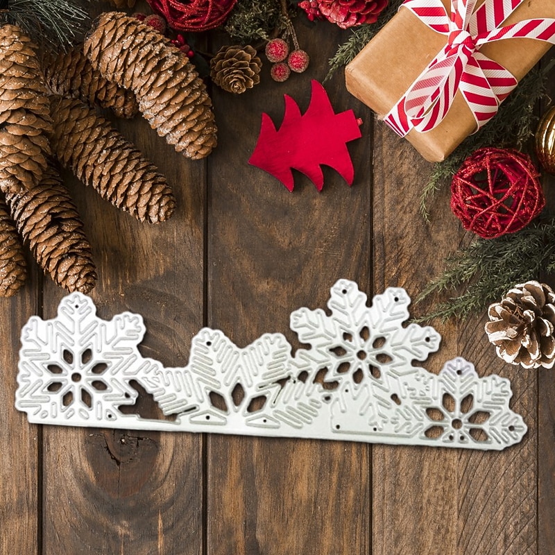 1pc Christmas Snowflake Metal Cutting Dies For Card Making Happy New Year Decoration Embossing Stencils Die Cuts DIY Scrapbooking Supplies