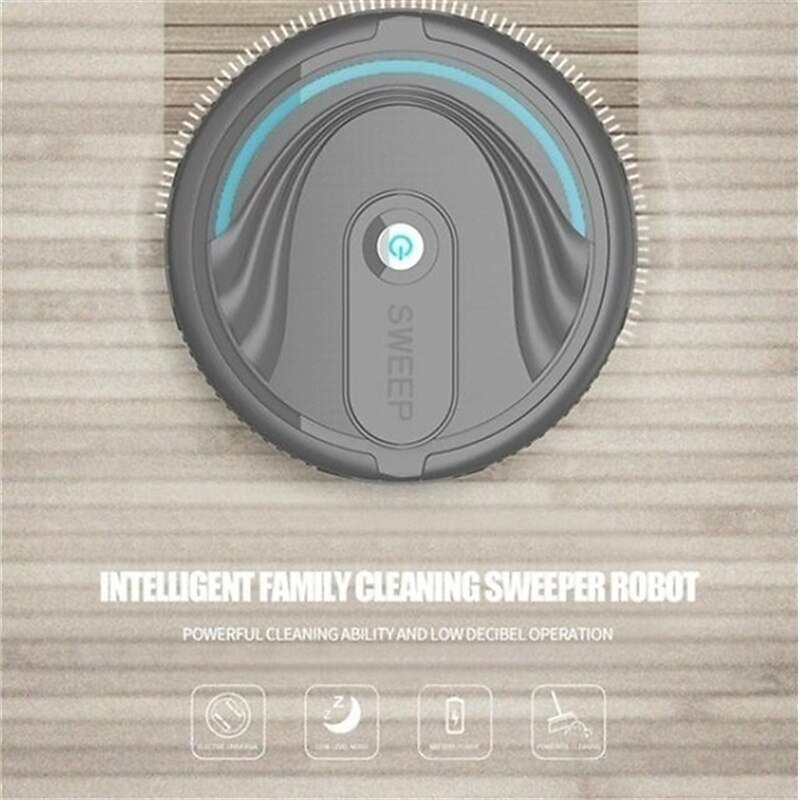 Automatic Smart Household Mopping Sweeping Machine Robot Cleaner Vacuum Floor Dust Hair USB/Battery 12