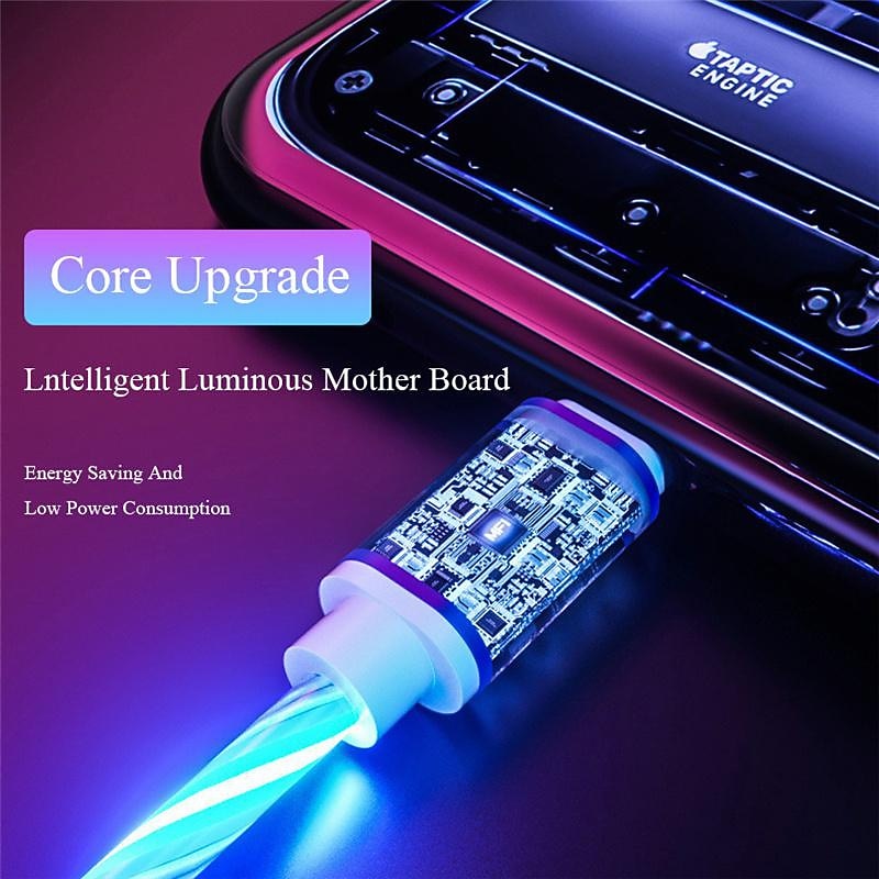 LED Glowing USB Fast Charger Cable for iPhone Android Phone for Samsung Huawei Xiaomi Mobile Phone Data Line Fast Charging Cord4