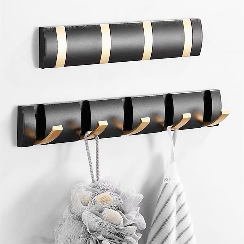 Folding Wall Hanger Hook, Multi-Purpose Hooks Bathroom Coat Towel Holder, Door Back Key Cloth Hook, Wall Mounted Bathroom Organizer Holder, Heavy Duty Coat Wall Hooks2