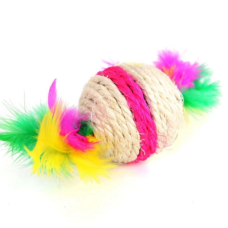 Rondom Pet Products Cat Toys Balls Pet Toys Natural Sisal Balls Mouse Style Cat Toys3