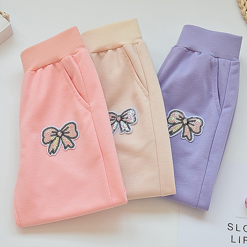 Kids Girls' Trousers Solid Color Active Buttons School Cotton 7-13 Years Spring Black Pink Purple4