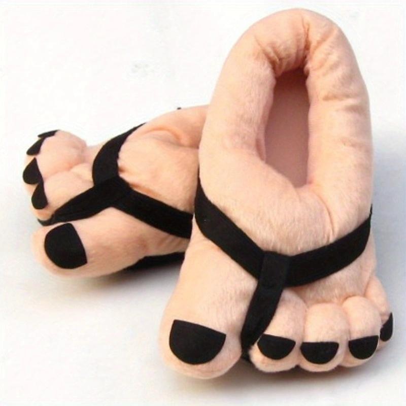 Cute Cartoon Fuzzy Plush Slippers, Slip On Closed Toe Soft Platform Non-slip Shoes, Winter Cozy Winter Warm Shoes