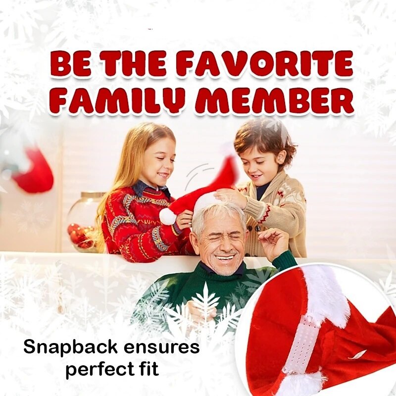 Singing and Dancing Electric Christmas Santa Hat for Adults Kids, Funny Shaking Dancing Singing Santa Claus Cap,Funny Toy Hat3