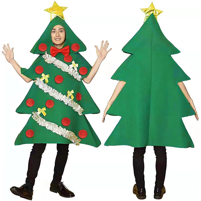 Christmas Trees Cosplay Costume Christmas Party Supplies Unisex Christmas Special Cosplay Costume Adults Christmas Masquerade Christmas Coat4