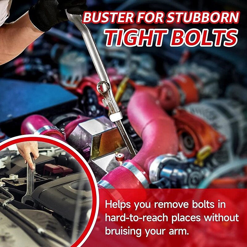 Universal Wrench Extender Tool Bar - Torque Adaptor Extension for Hard to Reach Areas, Ideal for Mechanics, Handyman, DIY4