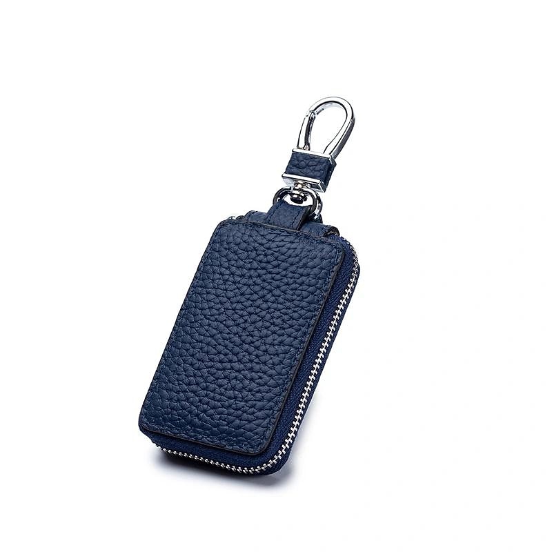 Genuine Leather Car Key Bag, Universal Models Of Men's Cowhide Key Bag Zipper Key Leather Cover3