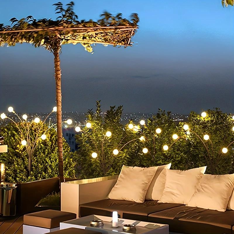 1pc, Solar Powered Garden Firefly Lights, Solar Lights Outdoor Waterproof, Starburst Swaying Solar Firefly Lights, Firefly Garden Lights For Path Landscape Outdoor Decorative Lights4