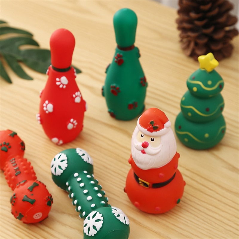 Pet Products  Christmas Pet Toy Enamel Soundmaking Dog Tooth Grinding Toy Bite Resistant Toy3