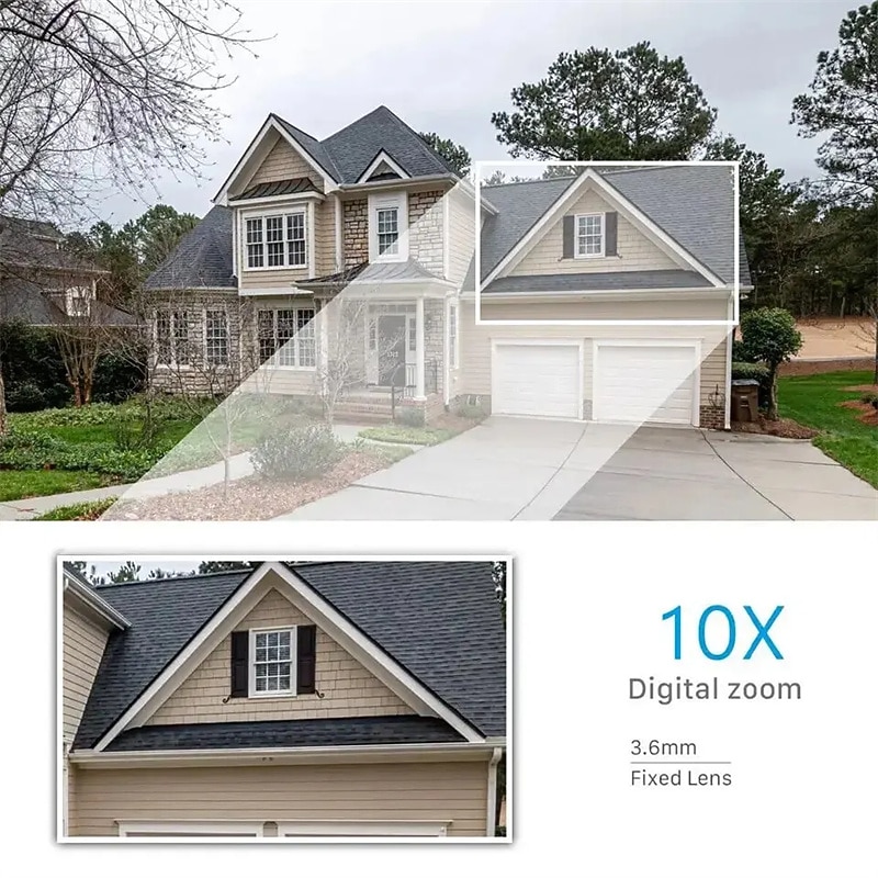 Yoosee HD 4K 8MP Two Lens Two Screen Outdoor Wireless Camera 10X Zoom Two Way Audio Motion Detection3