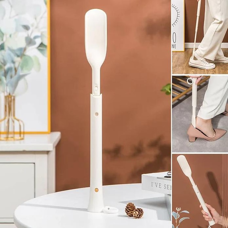 Telescopic Adjustable Length Shoe Horn, Retractable Shoe Pullout Shoe Horn, Portable Dressing Aid Stick Long Handle Shoe Horn For Seniors Men Women Kids3