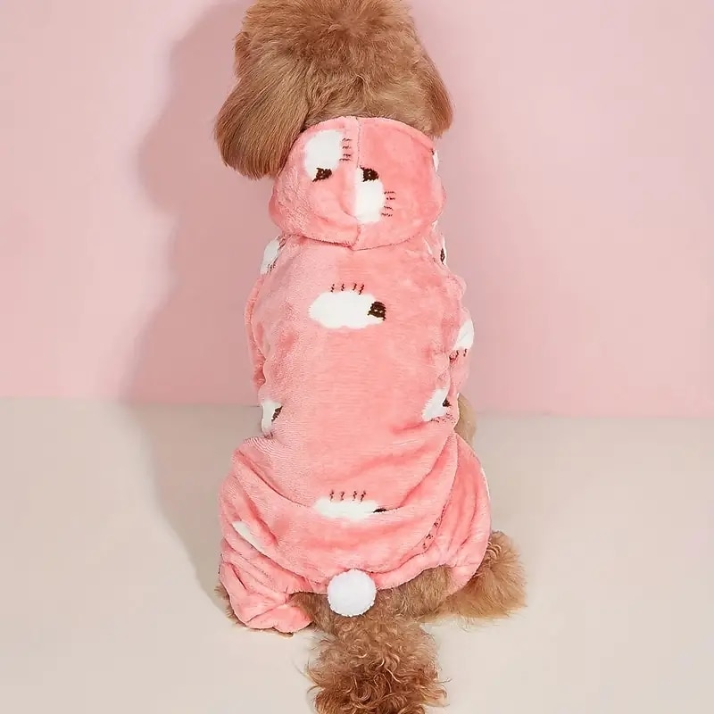 Dog Cat Pajamas Adorable Casual Winter Breathable Soft Washable Comfortable Outdoor Casual Daily Dog Clothing for Bichon Frise Pomeranian Baby Pet Papillon Small