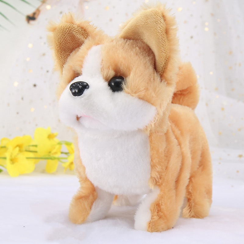Interactive Plush Puppy Toy–Electric Simulation Animal Plush Pet Dog Little White Rabbit Bouncing And Making Sounds Cute Pet Teddy Dog Husky Wagging Its Tail4