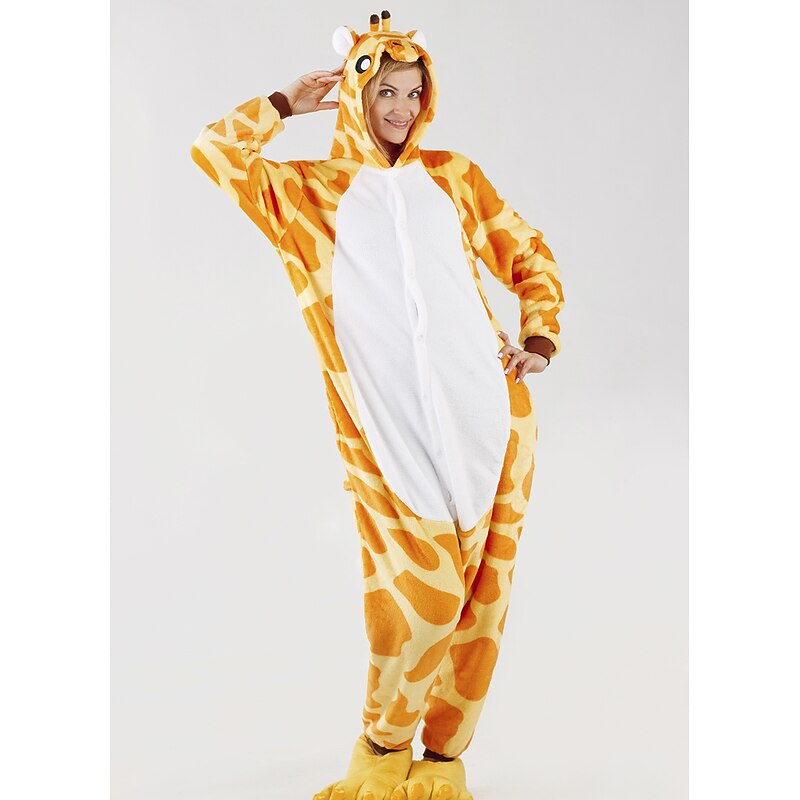 Adults' Patchwork Group Costume Onesie Costume Carnival Costume Giraffe Onesie Pajamas Kigurumi Pajamas Pajamas Funny Costume For Men and Women Christmas Carnival New Year Cartoon4