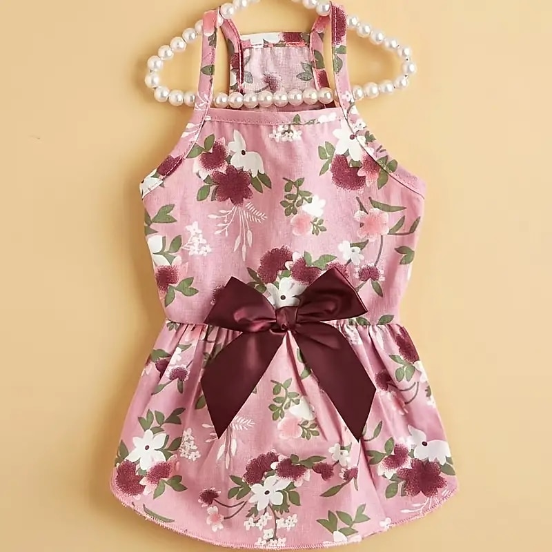 Dog Cat Dress Elegant Cute Winter Breathable Soft Washable Comfortable Outdoor Casual Daily Dog Clothing for Bichon Frise Pomeranian Baby Pet Papillon Small3