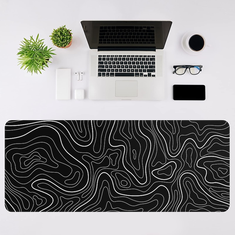 Gaming Mouse Pad Large Keyboard Pad 31.5 x 11.8in Topographic Mouse Pad for Keyboard Extended Desk Pad Keyboard Pad Mouse Mat4