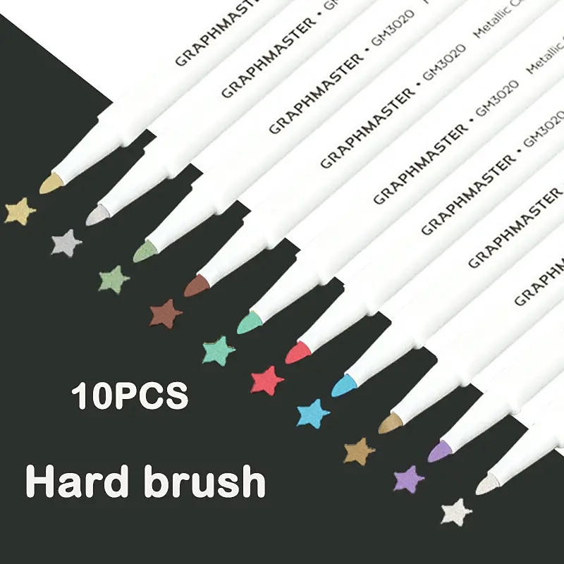 10/20 Colours Metallic Marker Pens For Glass Paint Rock Painting Stone DIY Card Making Plastic Pottery Wood Metal SurfacePerfect For Easter Decoration4